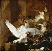 Jan Baptist Weenix Still Life with a Dead Swan oil painting on canvas